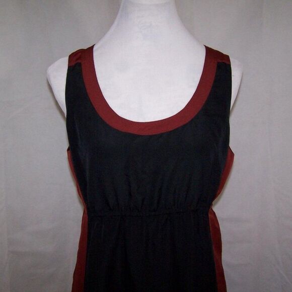 Eddie Bauer Dress Womens 8 Colorblock Sleeveless Lined Scoop Neck Black Brown - Picture 3 of 10